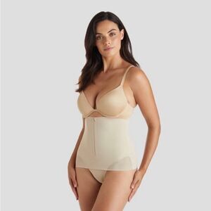 SlimShaper by Miracle Brands Women's Sheer Shaping Waist Cincher - Nude L